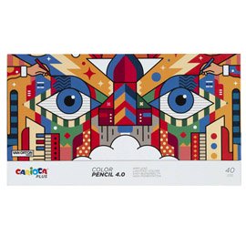 100227 Matita colorata Color Pencil 4.0 - mina 4 mm - colori assortiti - Carioca Plus - conf. 40 pezzi