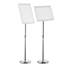 100519 Espositore con cornice a scatto - alluminio - da pavimento - A3 - Durable