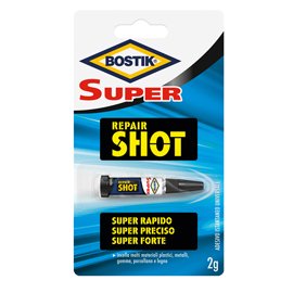 100588 Colla istantanea Super Repair Shot - 2 gr - trasparente - Bostik