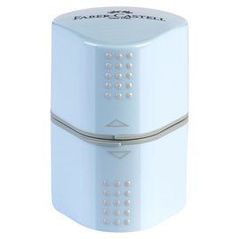 100760 Temperamatite Grip 2001 con contenitore - 3 fori - sky blue - con doppio serbatoio - Faber-Castell