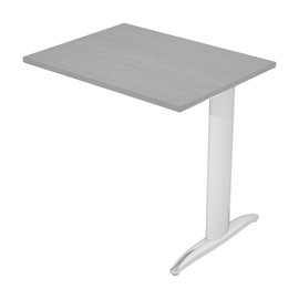 Allungo reversibile dx/sx per scrivanie Easy - 80 x 60 cm - Grigio/metal cromato