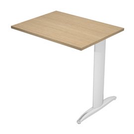 100829 Allungo reversibile dx/sx per scrivanie Easy - 80 x 60 cm - Rovere/metal cromato