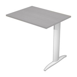 Allungo reversibile dx/sx per scrivanie Easy - 80 x 60 cm - Grigio/grigio alluminio