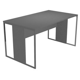 100878 Scrivania singola Essence - 120 x 80 cm - Antracite - Gamba antracite