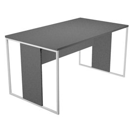 100893 Scrivania singola Essence - 160 x 80 cm - Antracite - Gamba bianco