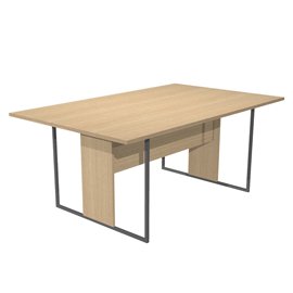 100895 Scrivania singola Essence - 180 x 80 cm - Rovere - Gamba antracite