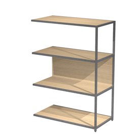 101063 Modulo aggiuntivo per libreria Modular - 90 x 44 x 122 cm - struttura metal antracite - rovere