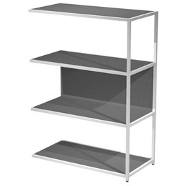 101067 Modulo aggiuntivo per libreria Modular - 90 x 44 x 122 cm - struttura metal bianco - antracite