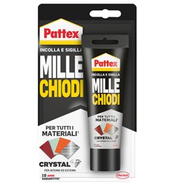 101087 Colla Pattex Millechiodi Crystal - 90 gr - trasparente - Pattex