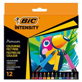 Pennarello Intensity Premium - colori assortiti - Bic - conf. 12 pezzi