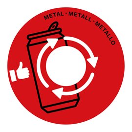 101764 Coperchio raccolta metallo - per cestino 133R - diametro 38 cm - PVC - rosso - Cep