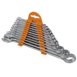101868 Chiavi combinate - con teste inclinate di 15° - misure assortite - CRV - Valex - conf. 12 pezzi