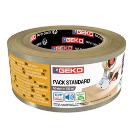 102017 Nastro adesivo - 5 cm x 132 m - PLP - trasparente - Geko