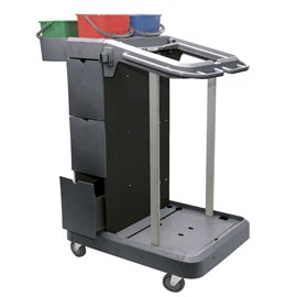 102067 Carrello per pulizie UNI-J 11 - multifunzione - con mobiletto 3 cassetti - 24 L - 75 x 60 x 118 cm - Taxon