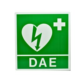 102647 Cartello da muro - DAE - per defibrillatore - 34 x 36 cm - PVS