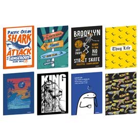 Maxiquaderno Teen Boy - A4 - 1 rigo c/margine - 21 fogli - 80 gr - Blasetti