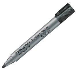 25288 Marcatore Lumocolor Flipchart 356 - a base d'acqua - punta tonda 2 mm - nero - Staedtler