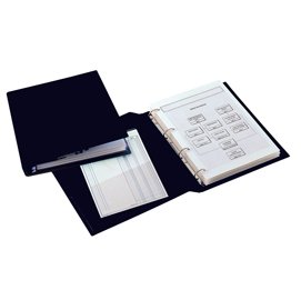 25427 Raccoglitore Sanremo 2000 - 35 x 50 cm - 4 anelli a D 25 mm - dorso 4 cm - nero - Sei Rota