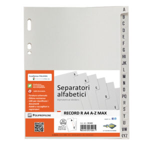 Separatore alfabetico A/Z Record R - PP - 21 x 29