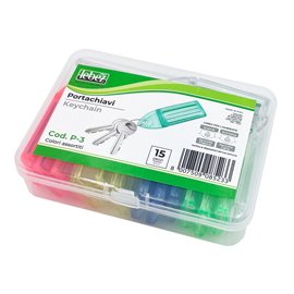 26144 Targhette portachiavi - colori assortiti - Lebez - conf. 15 pezzi