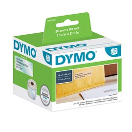 27799 Rotolo 260 etichette LW 990130 - 36 x 89 mm - indirizzi - plastica trasparente - Dymo