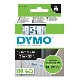 27862 Nastro D1 standard 450140 - 12 mm x 7 mt - PL - blu/bianco - Dymo