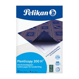 30476 Carta da ricalco Plenticopy 200H - A4 - blu - Pelikan - conf. 10 fogli
