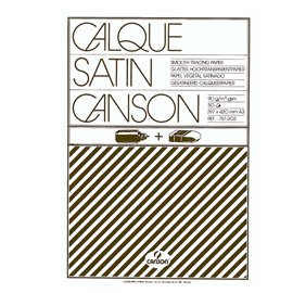 Blocco carta lucida satinata per disegno manuale - A3 - 50 fogli - 90gr - Canson