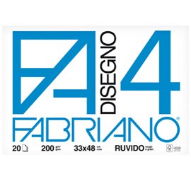 35864 Album F4 - 33 x 48 cm - 200 gr - 20 fogli - ruvido - Fabriano