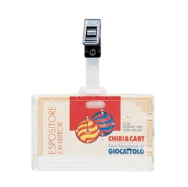 36297 Portanome con clip in plastica - 9 x 6 cm - Favorit