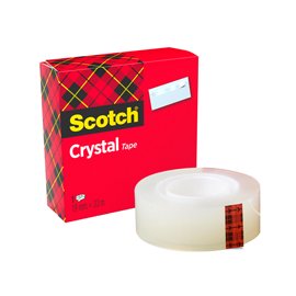 37041 Nastro adesivo Crystal 600 - 19 mm x 33 m - acrilico - trasparente - Scotch