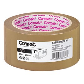 37919 Nastro adesivo - 5 cm x 66 m - PVC - avana - Comet
