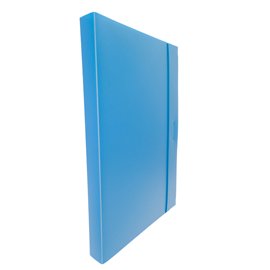 Cartella progetto con elastico - 24 x 35 cm - dorso 3 cm - azzurro - Fellowes