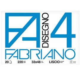 47218 Album F4 - 33 x 48 cm - 220 gr - 20 fogli - liscio - Fabriano