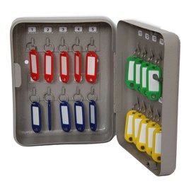 47853 Cassetta portachiavi da muro - 20 x 16 x 7 cm - 20 posti - grigio antracite - Metalplus