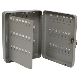 47855 Cassetta portachiavi da muro - 30 x 24 x 7 cm - 84 posti - grigio antracite - Metalplus