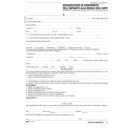 Dichiarazione conformità impianto Snap - 5 copie snap - 29