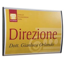 50471 Targa da parete Arkos - 10 x 15 cm - profilo silver - Studio T