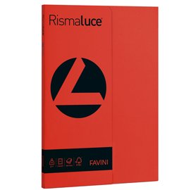 50566 Carta Rismaluce Small - A4 - 90 gr - rosso scarlatto 61 - Favini - conf. 100 fogli