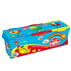 51276 Tris barattoli da 220gr - giallo/rosso/azzurro - DiDò