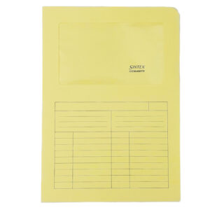 Cartellina a L con finestra Sintex - 120 gr - A4 - giallo - Blasetti - conf. 50 pezzi