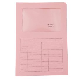 Cartellina a L con finestra Sintex - 120 gr - A4 - rosa - Blasetti - conf. 50 pezzi