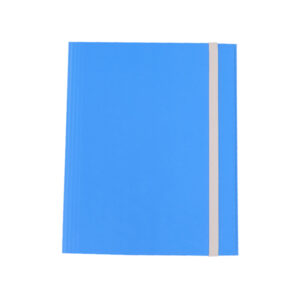 Cartella 3 lembi con elastico - A4 - dorso variabile - fibrone - blu - Cartotecnica del Garda