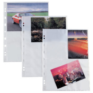 Buste forate Atla F porta foto - 8 spazi 10 x 15 cm - trasparente - Sei Rota - conf. 10 pezzi