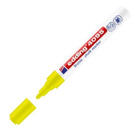 Marcatore a gesso liquido 4095 - punta tonda - da 2 a 3mm - giallo fluo - Edding