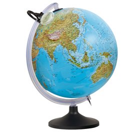 56949 Globo geografico a rilievo illuminato Uranio - diametro 30 cm - Tecnodidattica