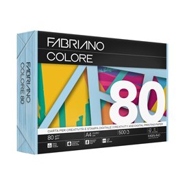 FabrianoColore - A4 - 80 gr - colori tenui celeste - Fabriano - conf. 500 fogli