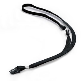 57359 Cordoncino per portabadge - 44 x 1 cm - tessuto - nero - Durable - conf. 10 pezzi