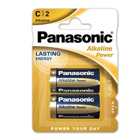 57375 Pila mezzatorcia - C - LR14 - Alkalin Power - Panasonic - blister 2 pezzi