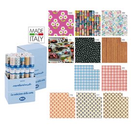 57455 Rotoli Cartarivesto Rex 58 - lavabile - 50 x 500 cm - colori assortiti - Rex Sadoch - conf. 50 pezzi